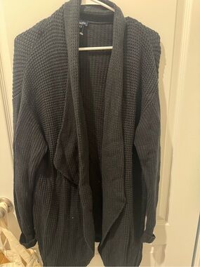Splendid Men's Black Shawl Collar Cardigan